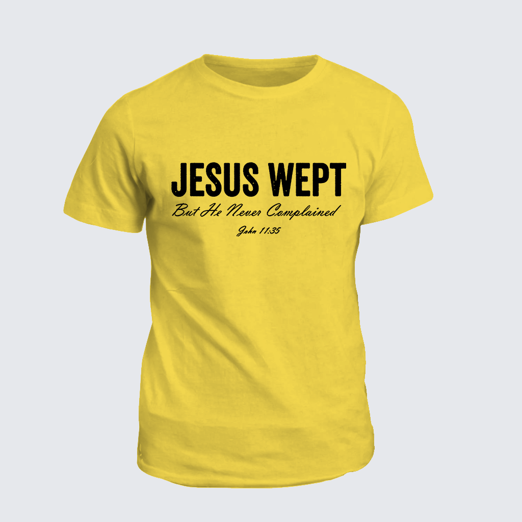 Jesus Wept Jesus God Christian Cotton T-Shirt