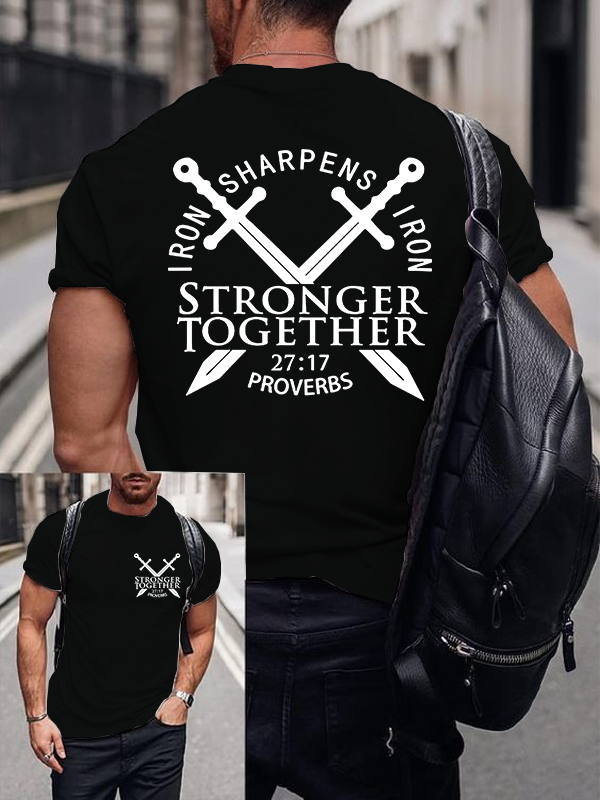 Stronger Together Jesus God Christian Cotton T-Shirt