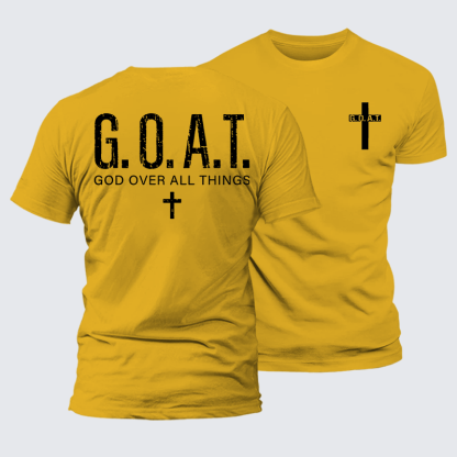 God over All Things Jesus God Christian Premium Mercerized Cotton Tee