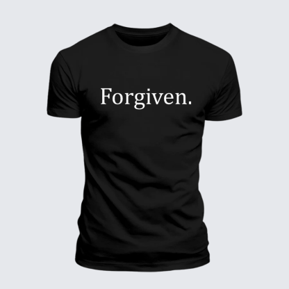 Forgiven Jesus God Christian Premium Mercerized Cotton Tee