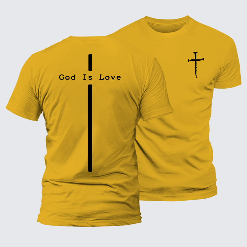 God Is Love Jesus God Christian Premium Mercerized Cotton Tee