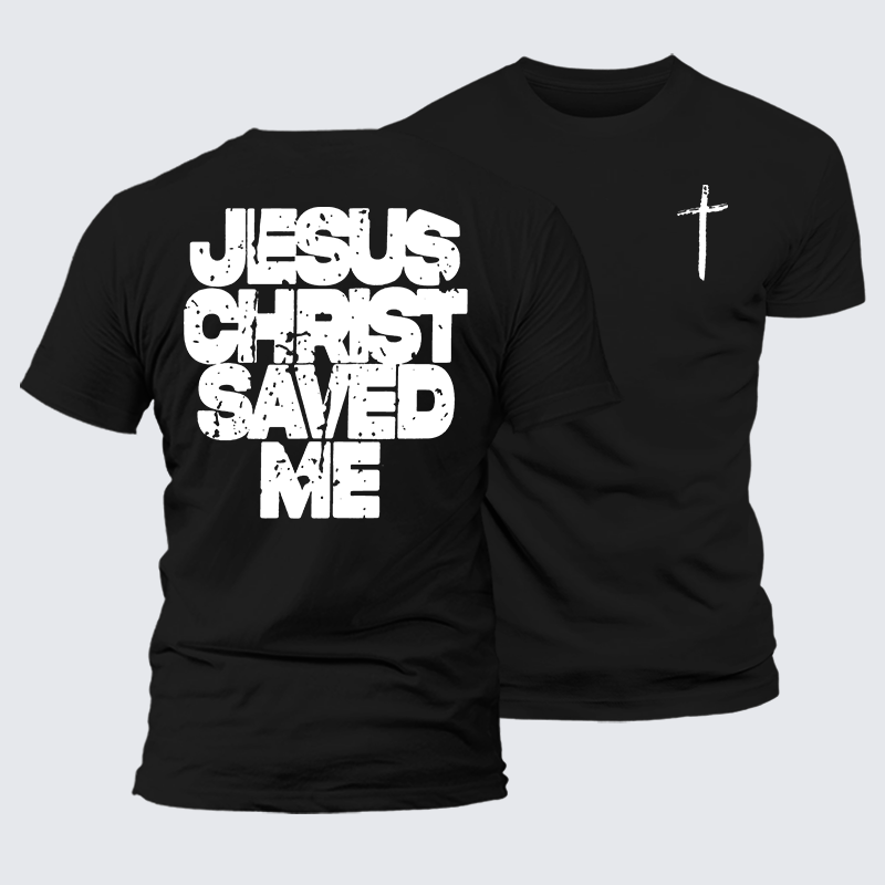 Man Of God Husband Dad Jesus God Christian Cotton T-Shirt
