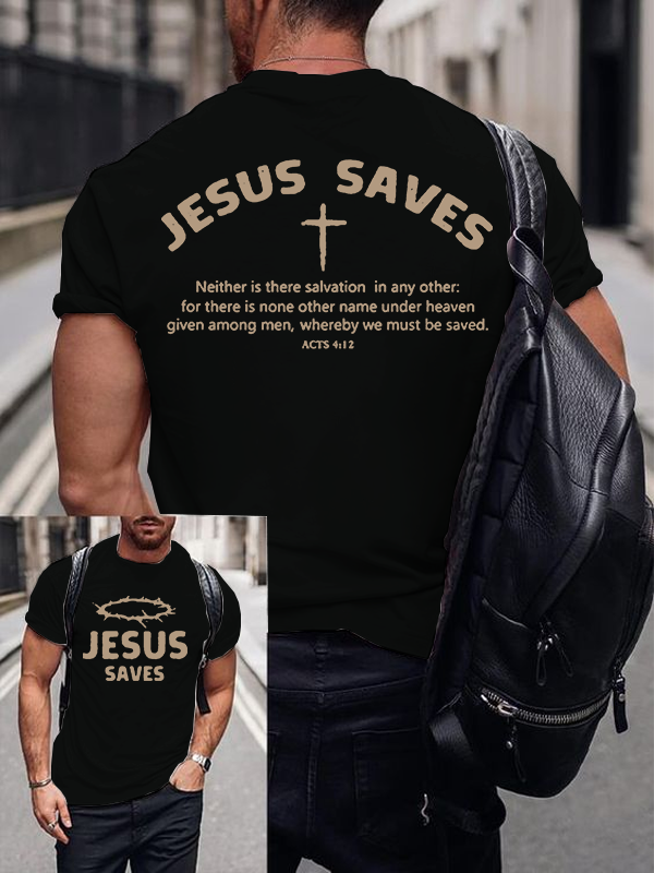 Man Of God Husband Dad Jesus God Christian Cotton T-Shirt