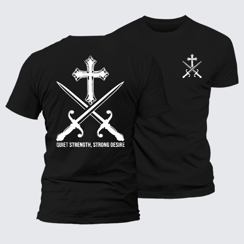 Man Of God Husband Dad Jesus God Christian Cotton T-Shirt