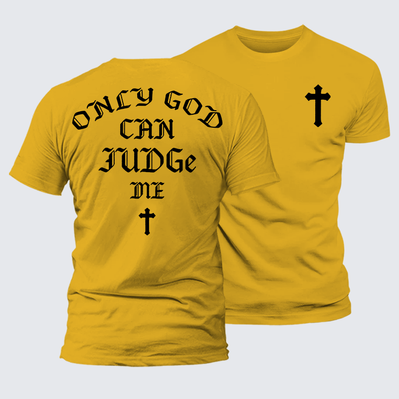 Only God Can Judge Me Jesus God Christian Premium Mercerized Cotton Tee