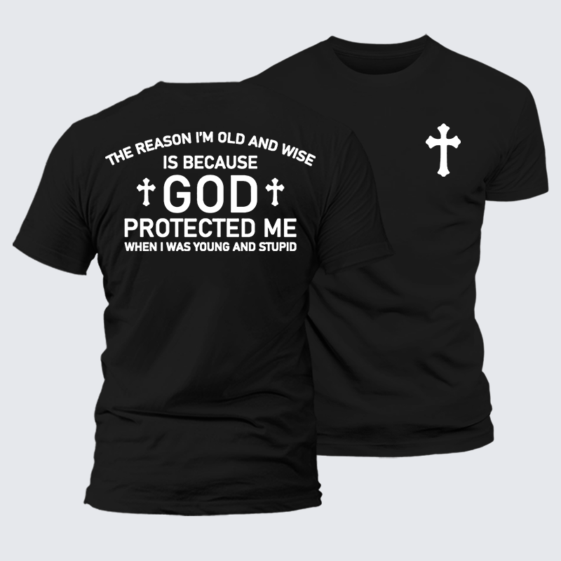 Man Of God Husband Dad Jesus God Christian Cotton T-Shirt
