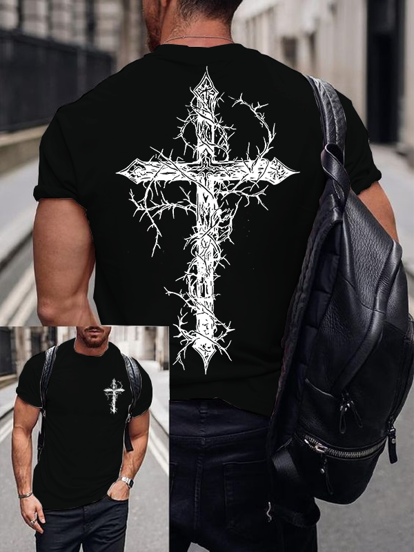 Man Of God Husband Dad Jesus God Christian Cotton T-Shirt