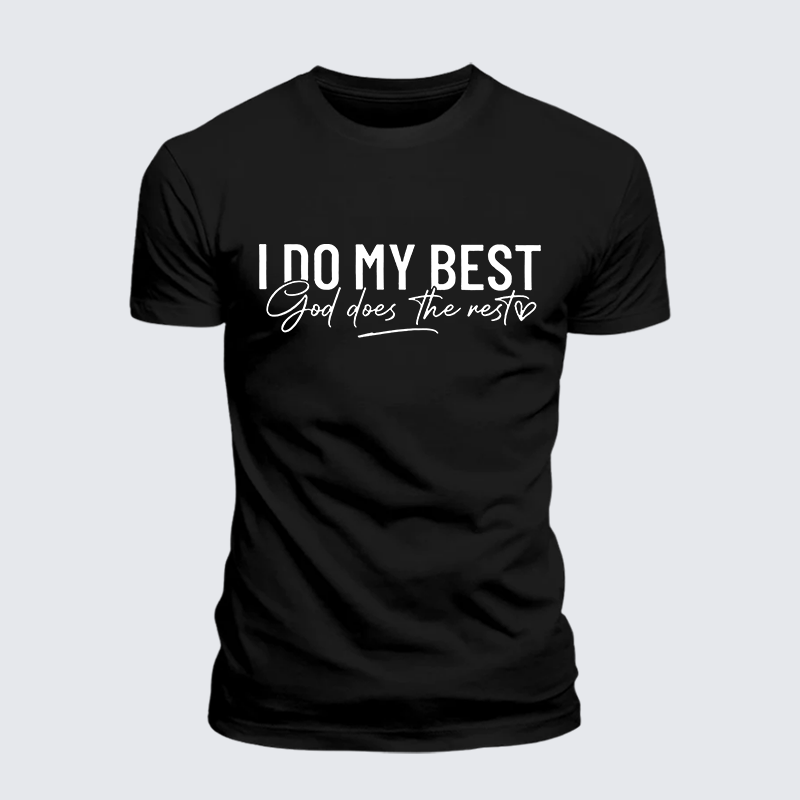 Man Of God Husband Dad Jesus God Christian Cotton T-Shirt