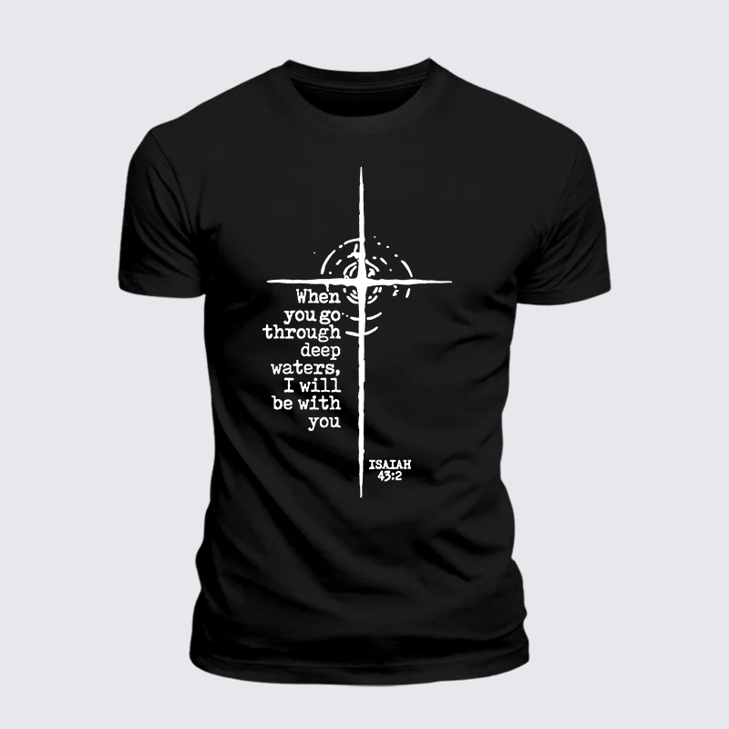 Man Of God Husband Dad Jesus God Christian Cotton T-Shirt