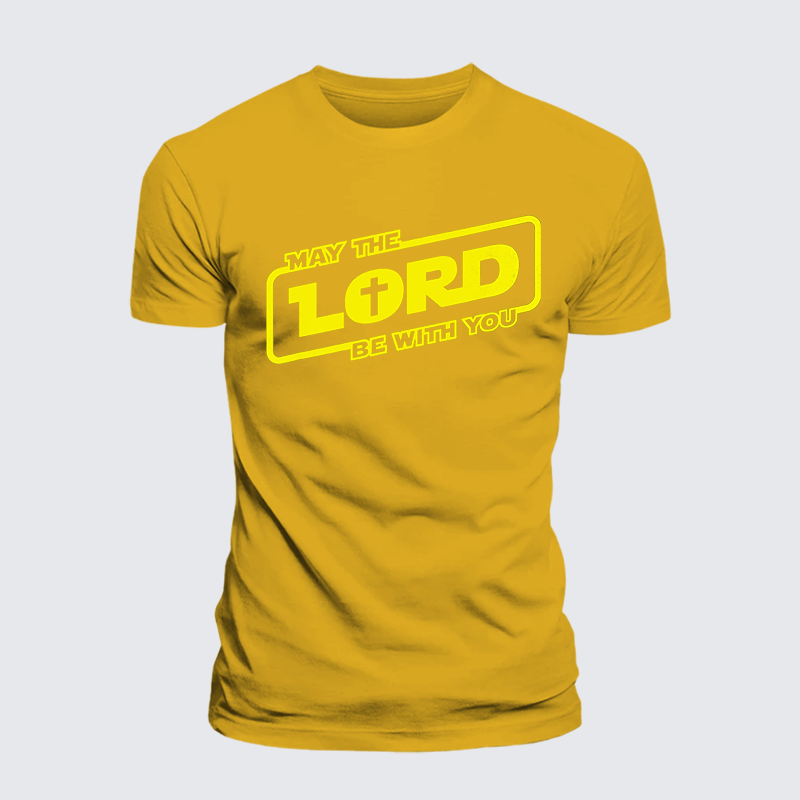Lord Be With You Jesus God Christian Premium Mercerized Cotton Tee