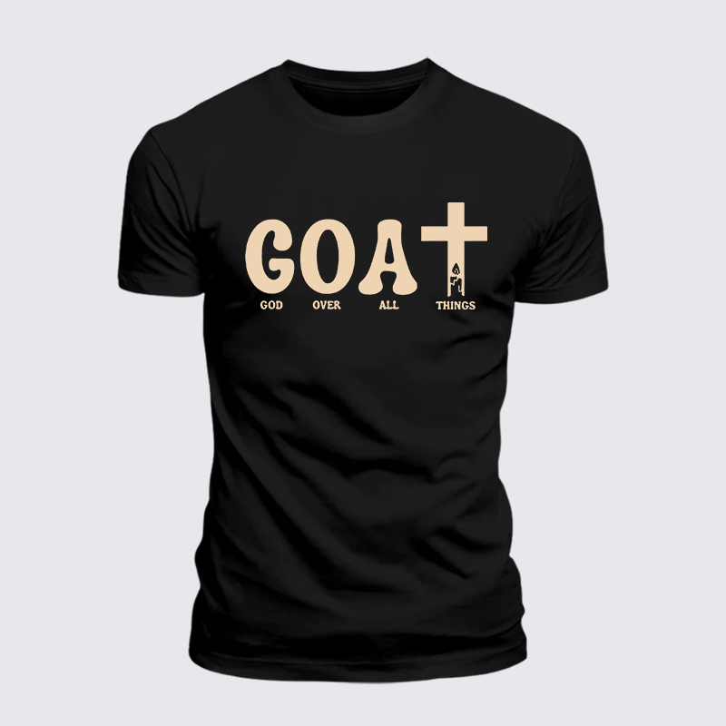 Man Of God Husband Dad Jesus God Christian Cotton T-Shirt