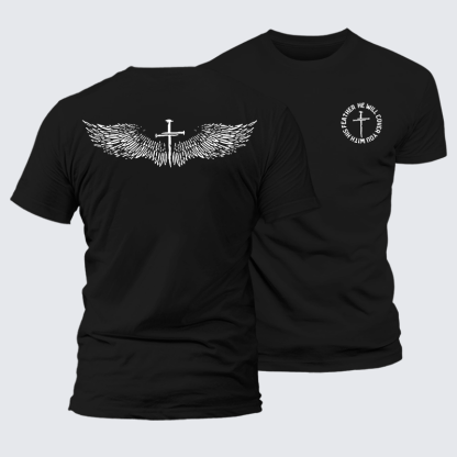 He Will Cover You With His Feather Jesus God Christian Premium Mercerized Cotton Tee