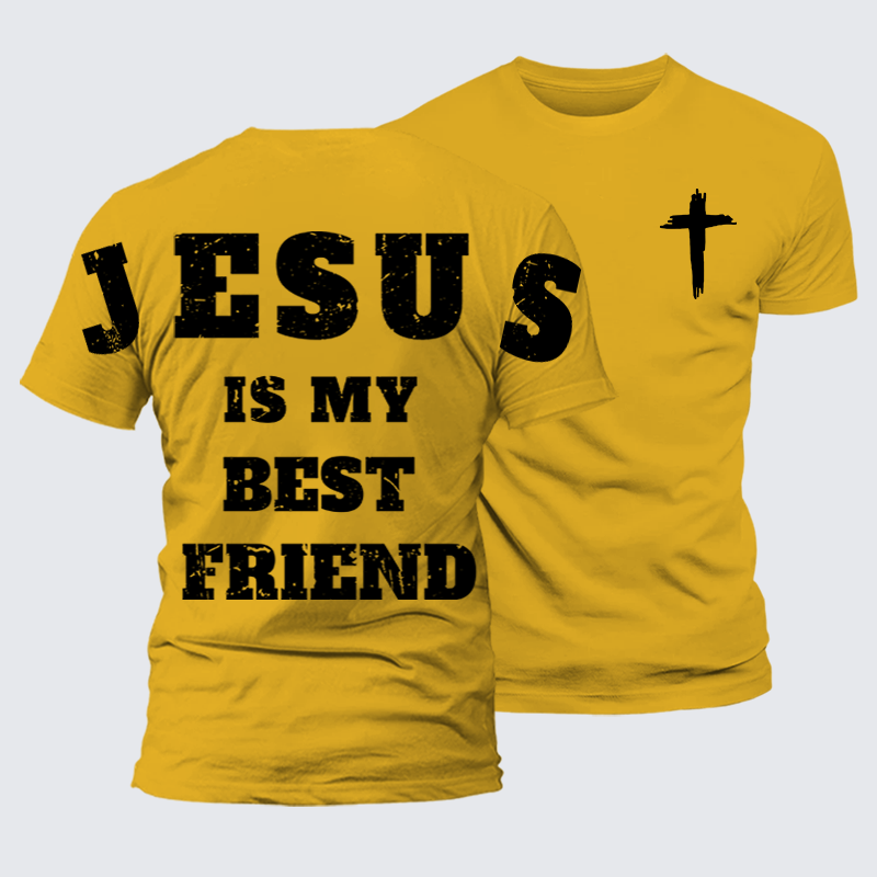 Jesus Is My Best Friend Jesus God Christian Premium Mercerized Cotton Tee