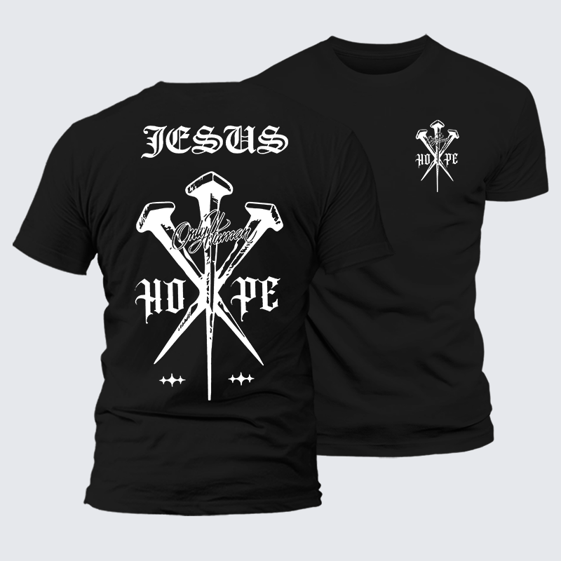 Man Of God Husband Dad Jesus God Christian Cotton T-Shirt