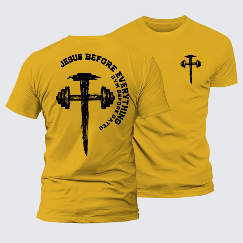 Jesus Before Everythimg Jesus God Christian Premium Mercerized Cotton Tee