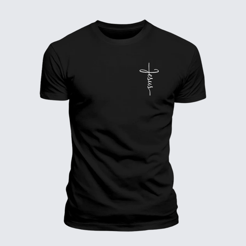 Man Of God Husband Dad Jesus God Christian Cotton T-Shirt