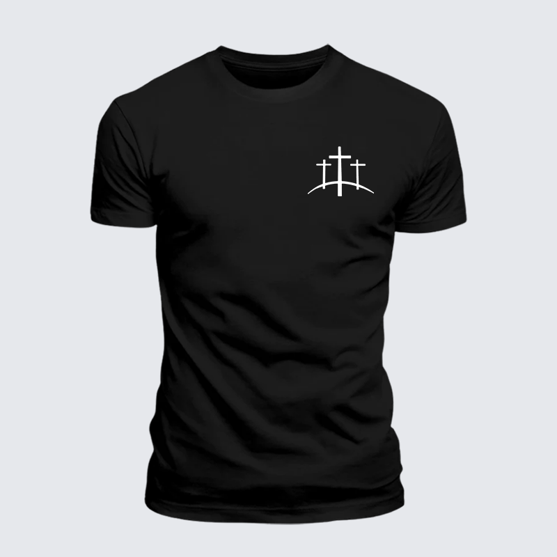 Cross Printed Jesus God Christian Cotton T-Shirt