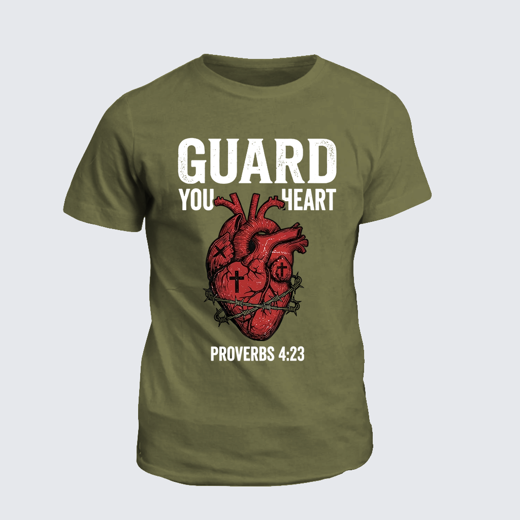 Guard Your Heart Jesus God Christian Cotton T-Shirt