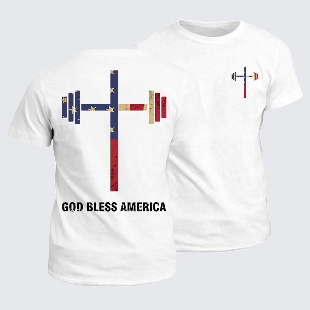 God Bless America Jesus God Christian Cotton T-Shirt