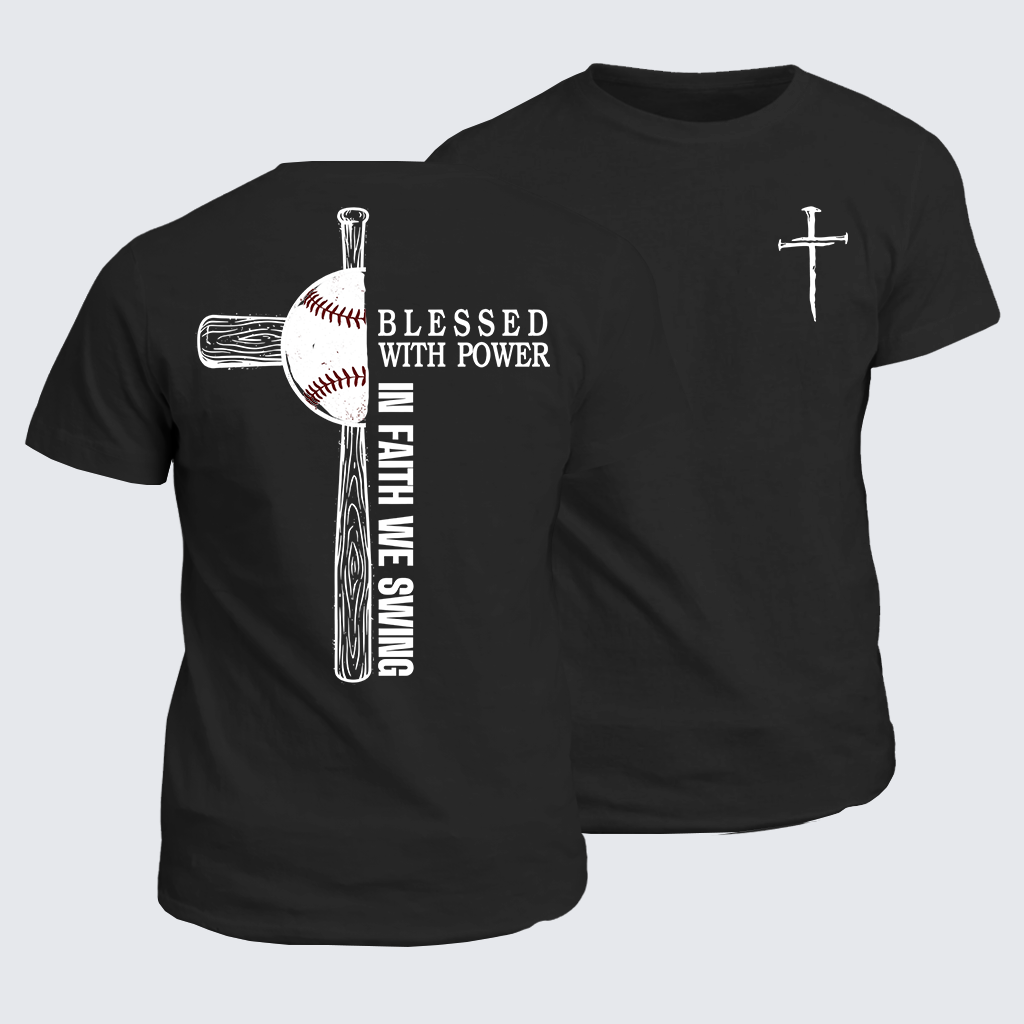 In Faith We Swing Jesus God Christian Cotton T-Shirt