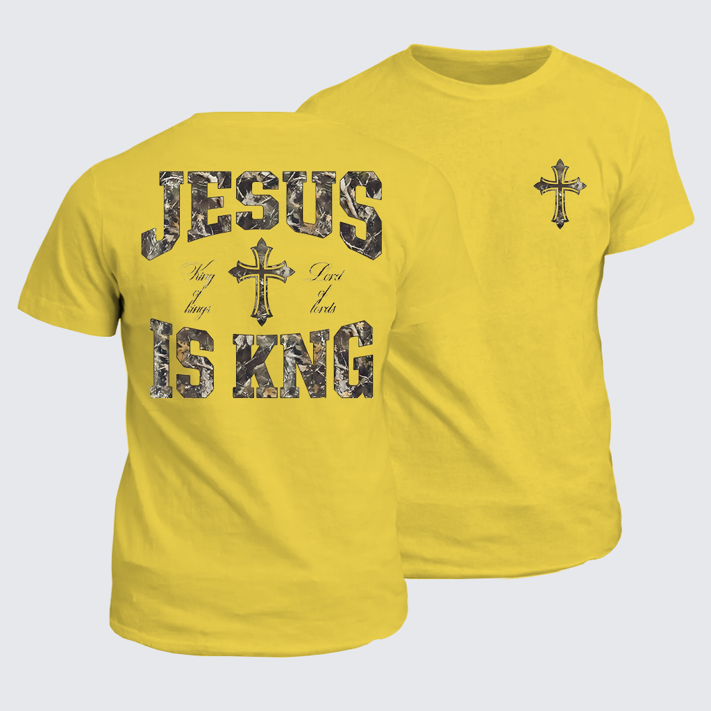 Jesus is King Jesus God Christian Cotton T-Shirt