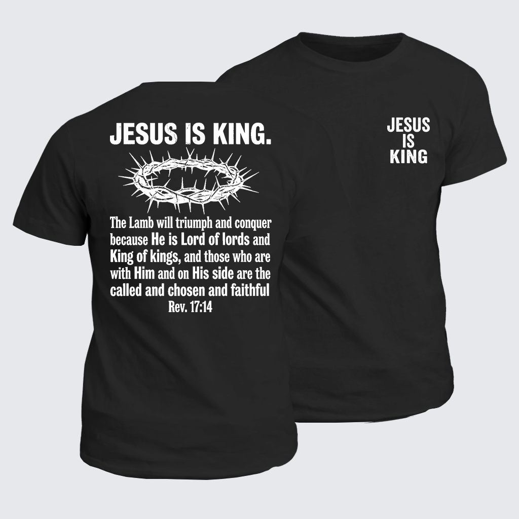 Jesus is King Jesus God Christian Cotton T-Shirt