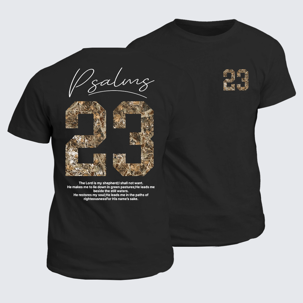 [Copy]Psalm 23:1 Jesus God Christian Cotton T-Shirt