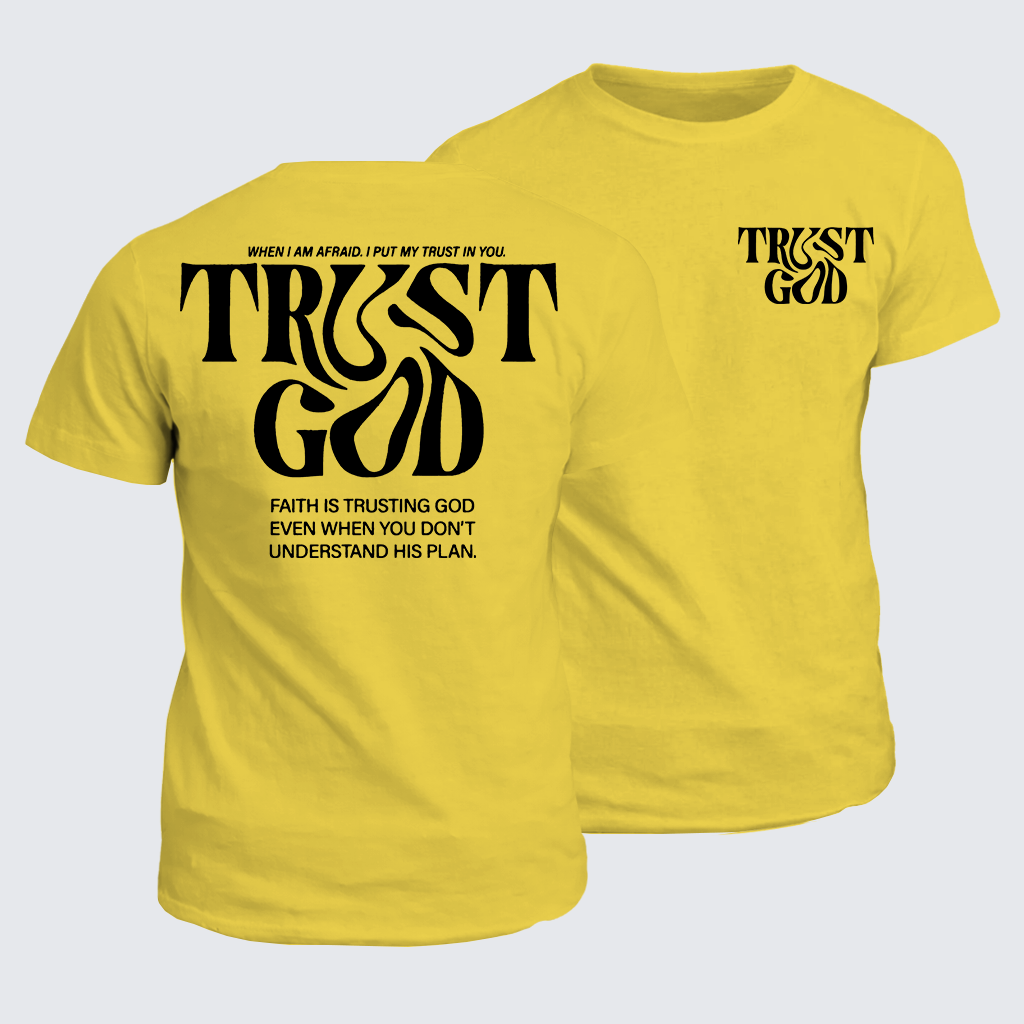 Trust God Jesus God Christian Cotton T-Shirt