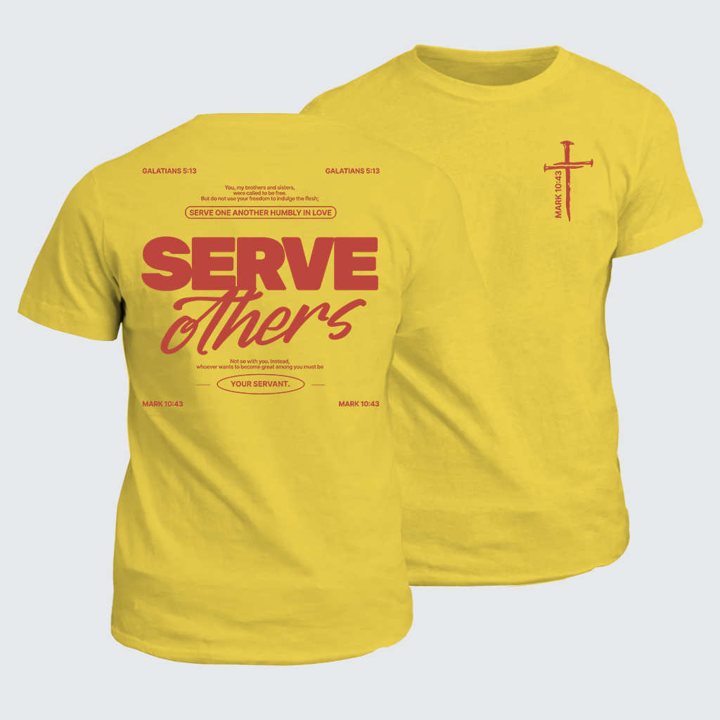 Serve Others Jesus God Christian Cotton T-Shirt