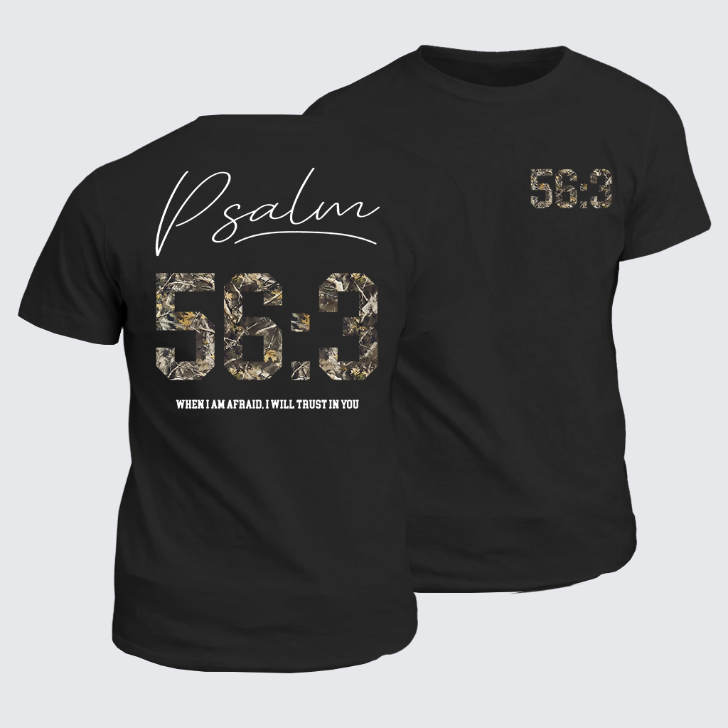 Psalm 56:3 Jesus God Christian Cotton T-Shirt
