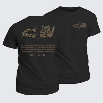 King Of Glory  Jesus God Christian Cotton T-Shirt