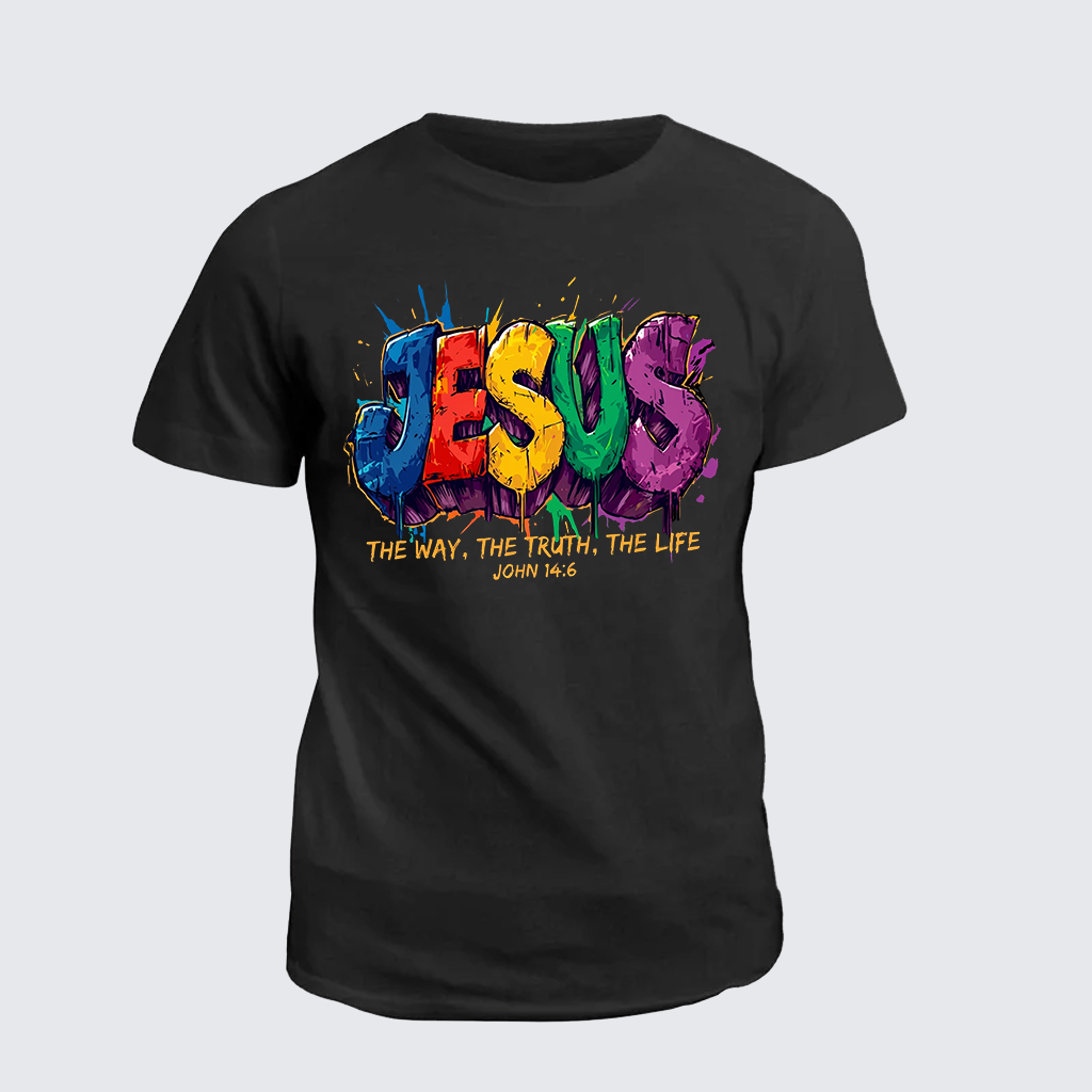 Jesus The Way The Truth The Life Jesus God Christian Cotton T-Shirt