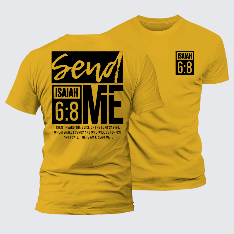 Send Me  Jesus God Christian Premium Mercerized Cotton Tee