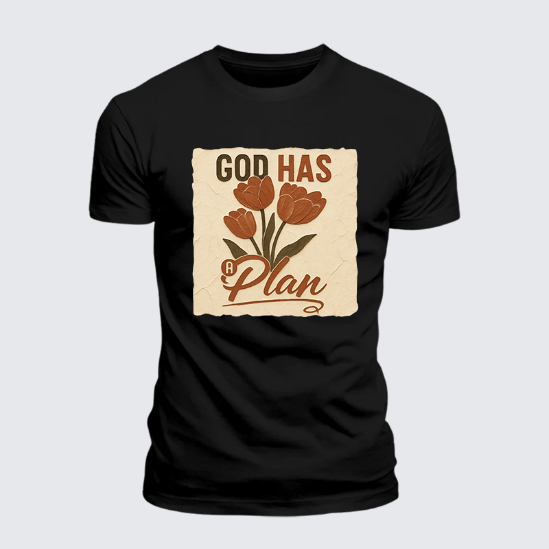 Man Of God Husband Dad Jesus God Christian Cotton T-Shirt