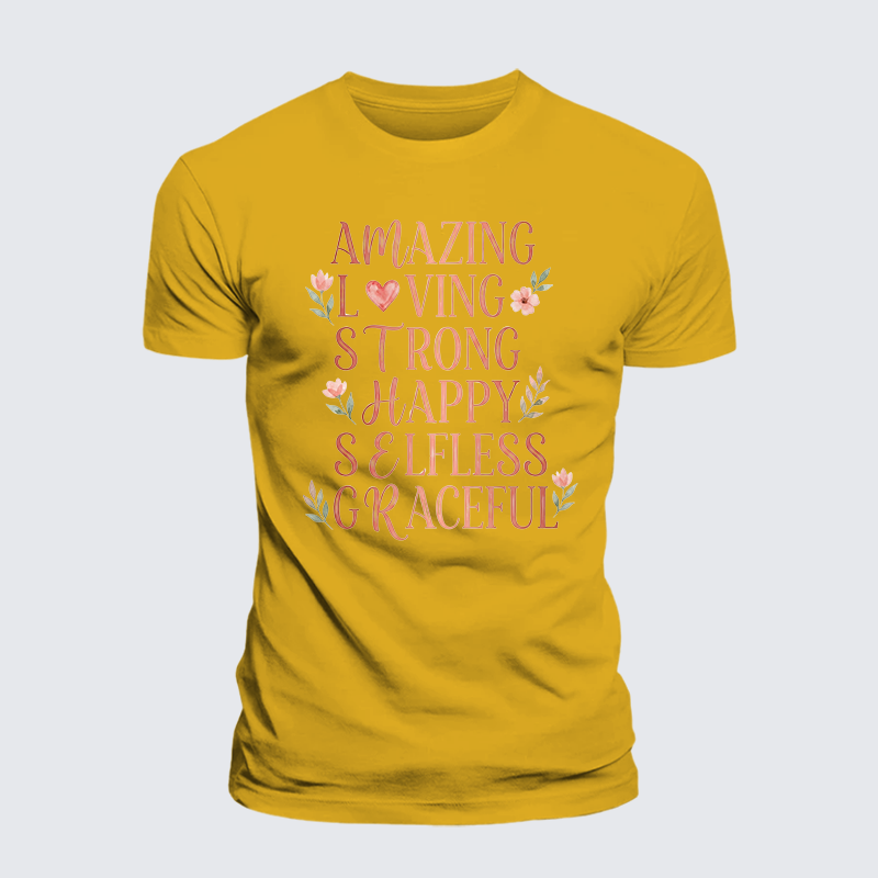 Amazing Mother Jesus God Christian Premium Mercerized Cotton Tee