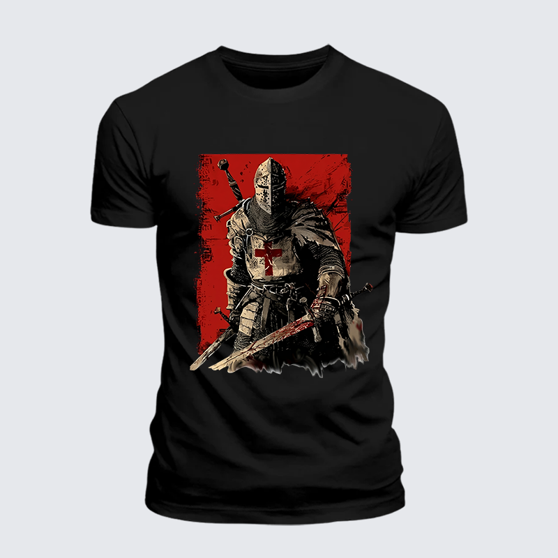 Templar Honor Jesus God Christian Premium Mercerized Cotton Tee