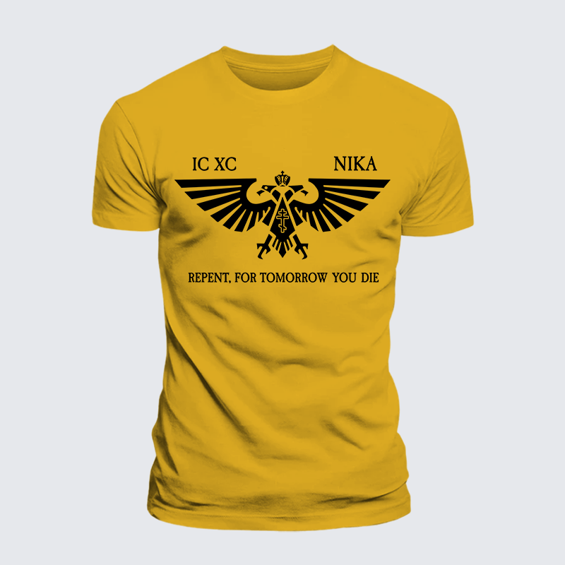 Orthodox Warhammer Jesus God Christian Premium Mercerized Cotton Tee