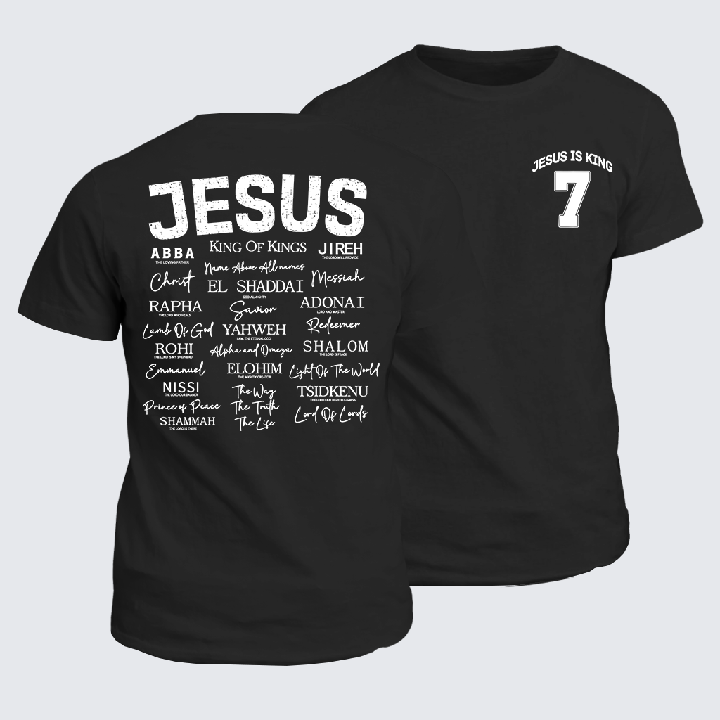 Man Of God Husband Dad Jesus God Christian Cotton T-Shirt