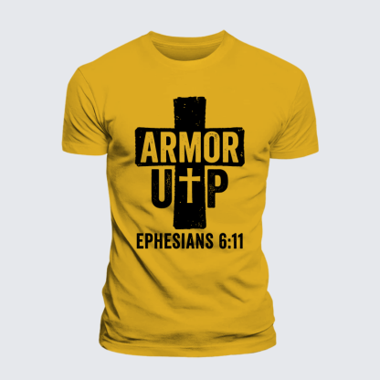 Armor Up Jesus God Christian Premium Mercerized Cotton Tee