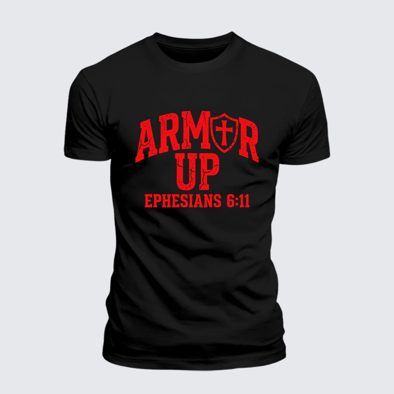 Armor Up Jesus God Christian Premium Mercerized Cotton Tee
