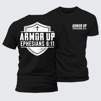 Armor Up Jesus God Christian Premium Mercerized Cotton Tee
