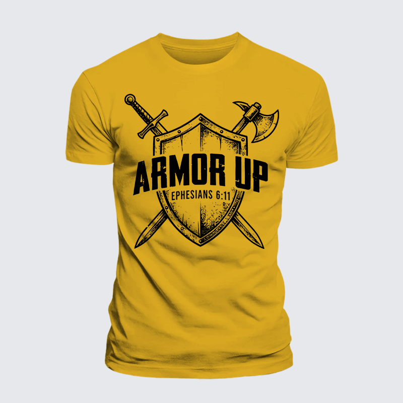 Armor Up Jesus God Christian Premium Mercerized Cotton Tee