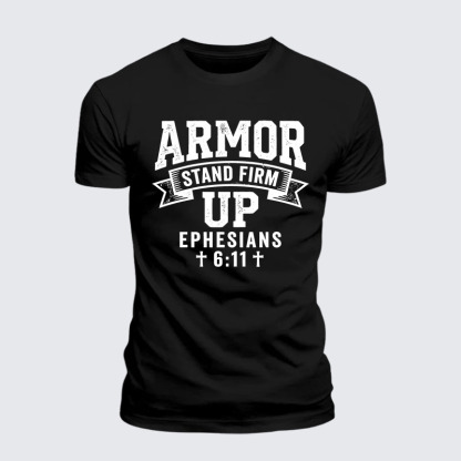 Armor Up Jesus God Christian Premium Mercerized Cotton Tee