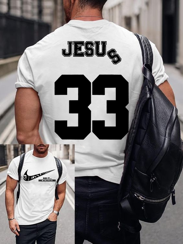 Jesus Did It Jesus God Christian Cotton T-Shirt