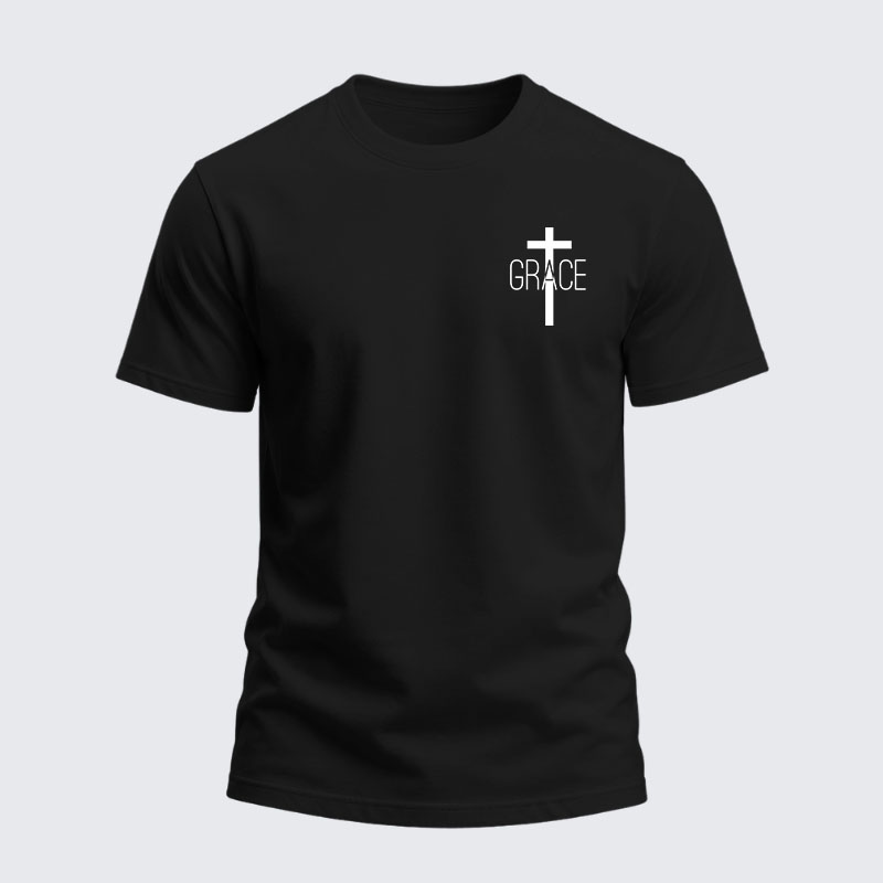 Heavyweight Cotton Tee -Grace Cross