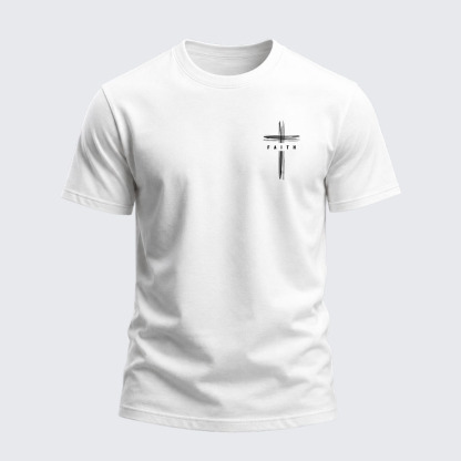 Heavyweight Cotton Tee -Faith Cross