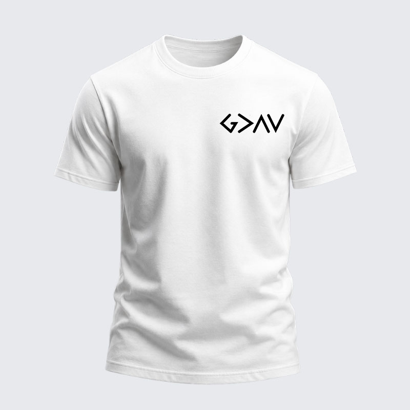 Heavyweight Cotton Tee -God Is Greater Than The Highs And Lows