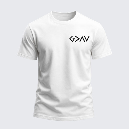 Heavyweight Cotton Tee -God Is Greater Than The Highs And Lows