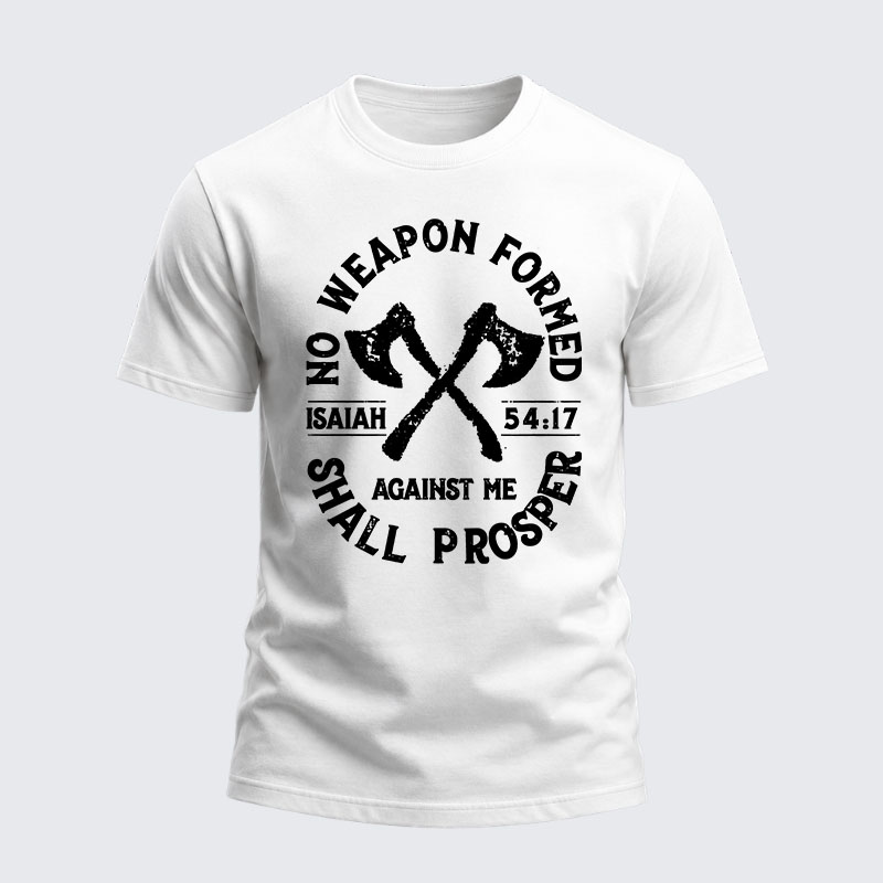 Heavyweight Cotton Tee - No Weapon Formed Shall Prosper - Isaiah 54:17