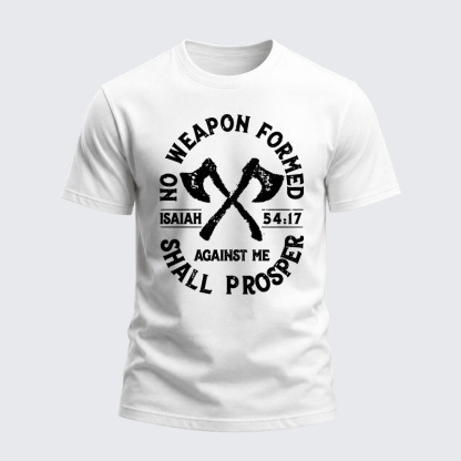Heavyweight Cotton Tee - No Weapon Formed Shall Prosper - Isaiah 54:17